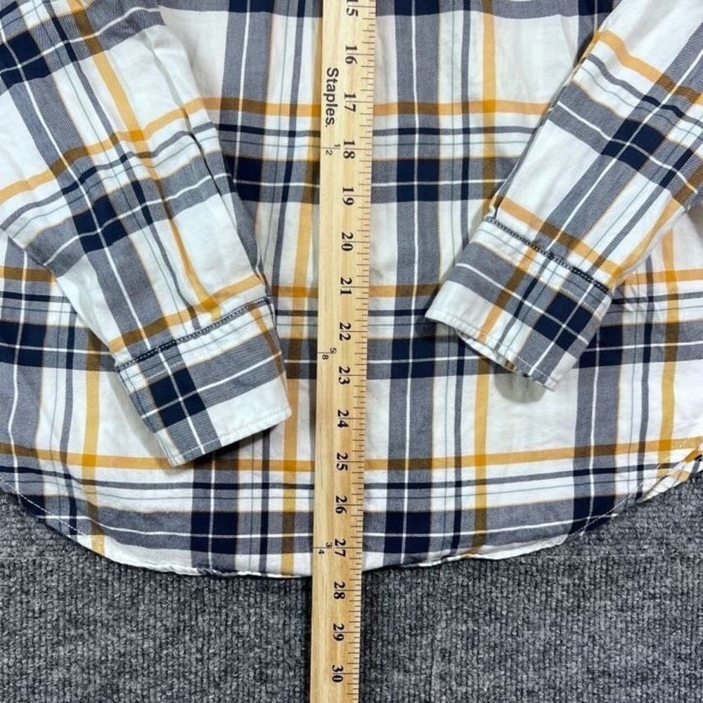 Levi's Men Button Down Shirt Plaid Size Medium 100% Cotton Front Pocket - Picture 6 of 7